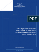 Mise À Jour de La Feuille de Route de La Poursuite Du Déploiement Du DAB Pour 2022 - 2024