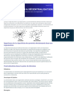 Centralisation Et Décentralisation