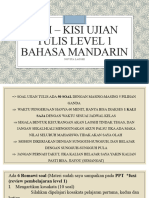 Kisi - Kisi Ujian Tulis Level 1 Bahasa