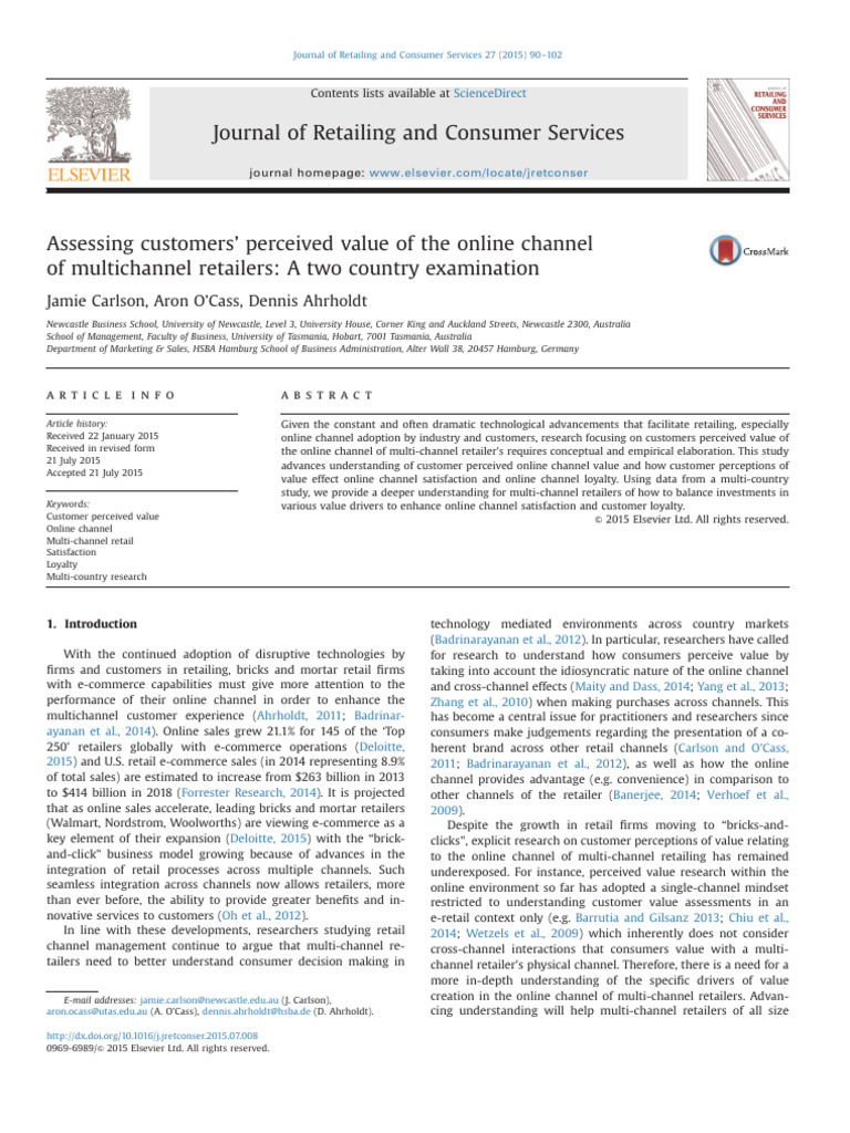 Customer Value in Online Retail Channels | PDF | Retail | Customer ...