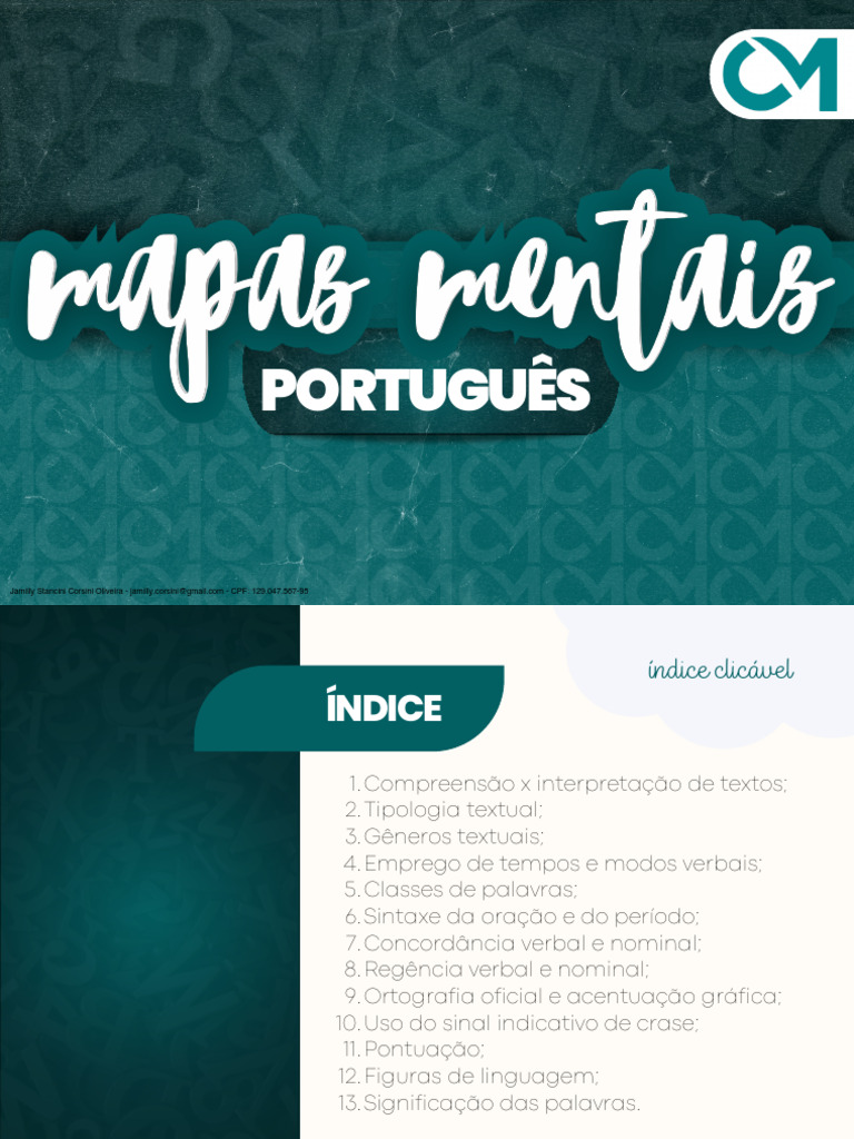 Mapas de Português | PDF | Pronome | Linguística