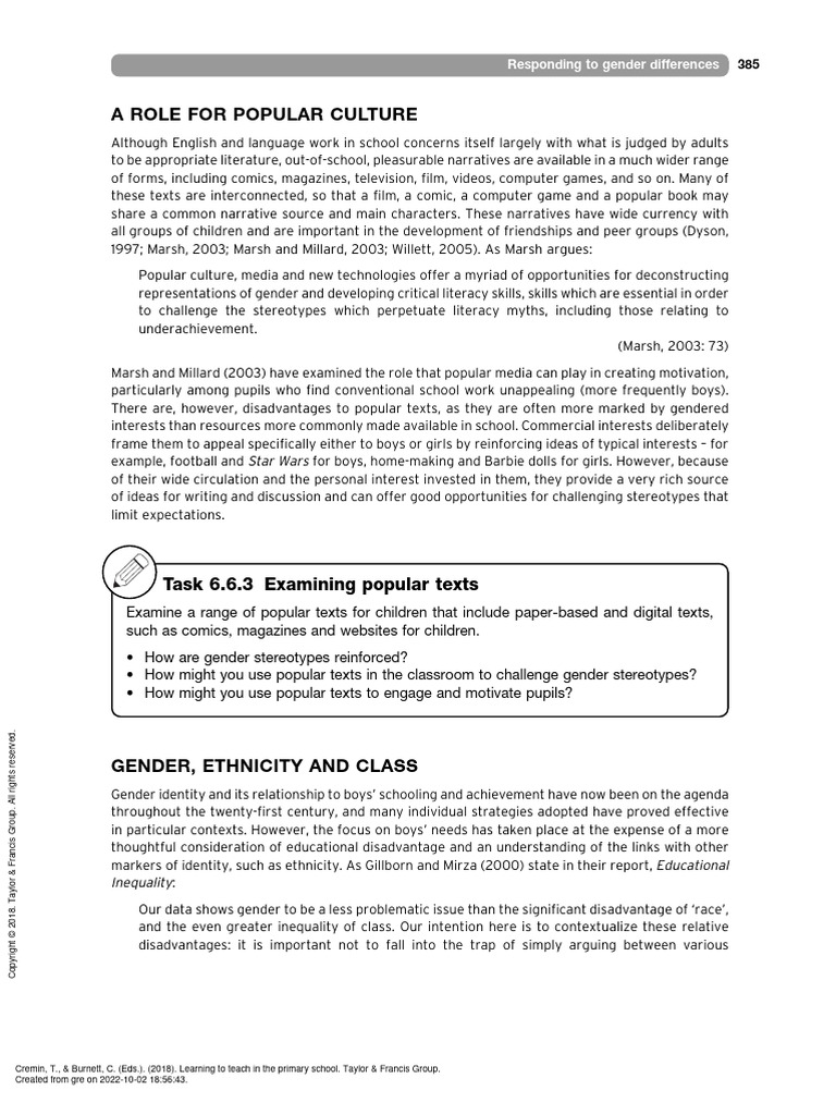Learning To Teach in The Primary School - (Section 6 Diversity and ...