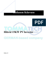 Hibrid 15KW PV Inverter TR - Kullanım Klavuzu