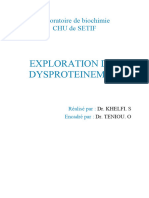Exploration Des Dysproteinemie2022