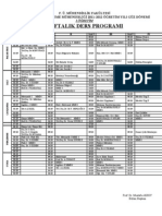 2011 - 2012 Güz Dönemi̇ Ders Programi