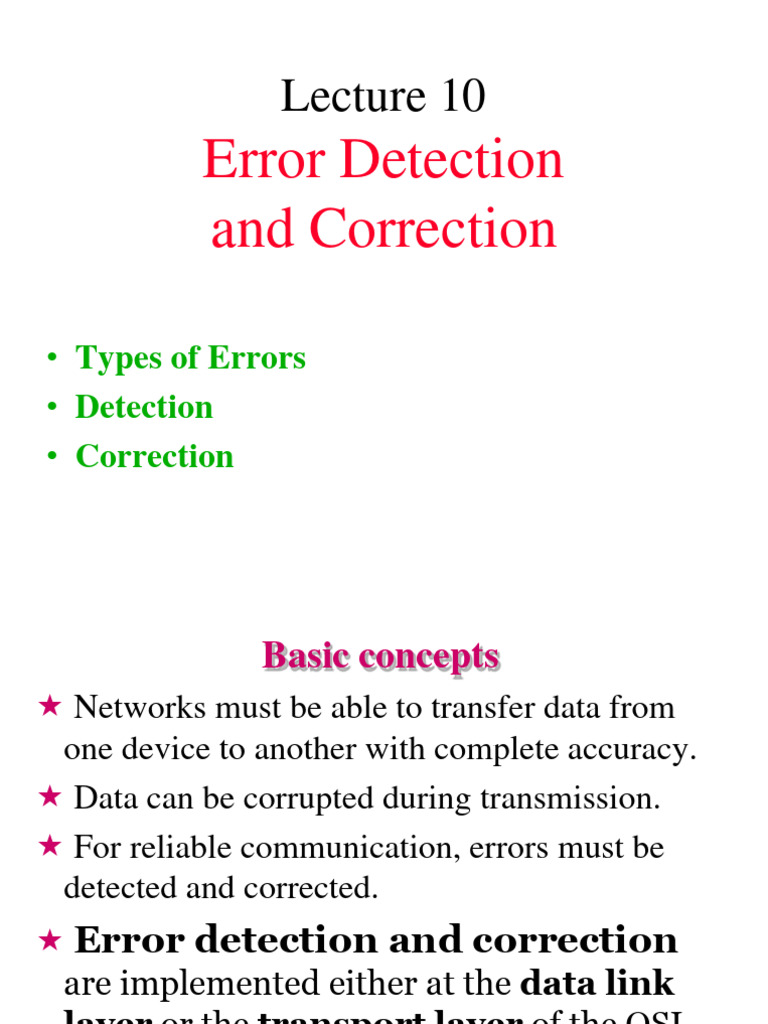 NW Lec 10 | PDF | Error Detection And Correction | Computer Engineering