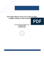 Sanders Report On The GAO Audit