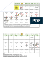 Calendario Hebreo Sadoquita 2022-2023