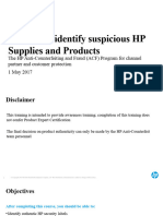 Detect and Identify Suspicious HP Supplies and Products