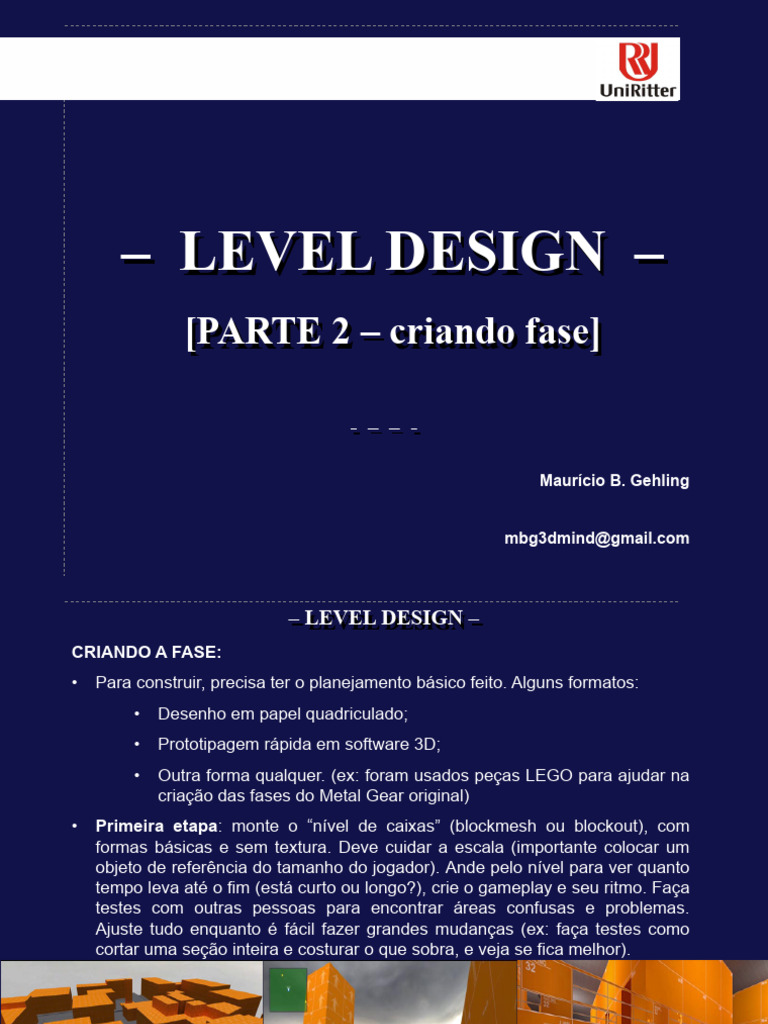 Criando Fases em Level Design | PDF | Jogos e Atividades