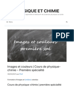 Images Et Couleurs | Cours de Physique-chimie | Première Spécialité