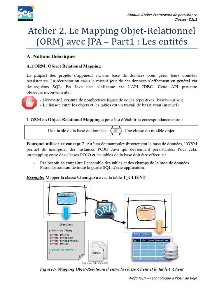 Atelier JPA : Mapping Objet-Relationnel | PDF | Informatique | Logiciel ...