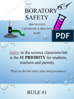 Laboratory Safety: Miss Hanzes Chemistry & Biology Bahs