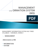 Management Information System (Mis)