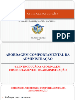 4.1 Introdução A Abordagem Comportamental Da Administração