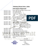 Jadwal Kegiatan Harian RQM