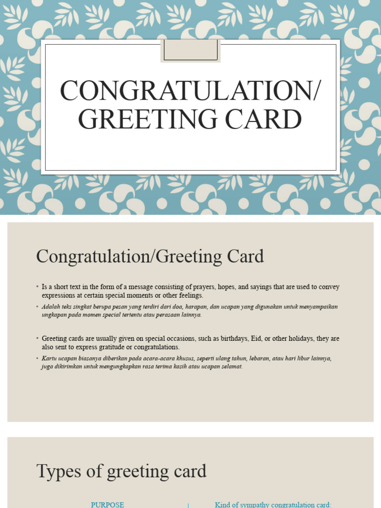 Congratulation Card | PDF | Agama & Spiritualitas