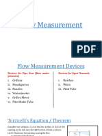 Lec-8 Flow Measurement With Numericals PDF