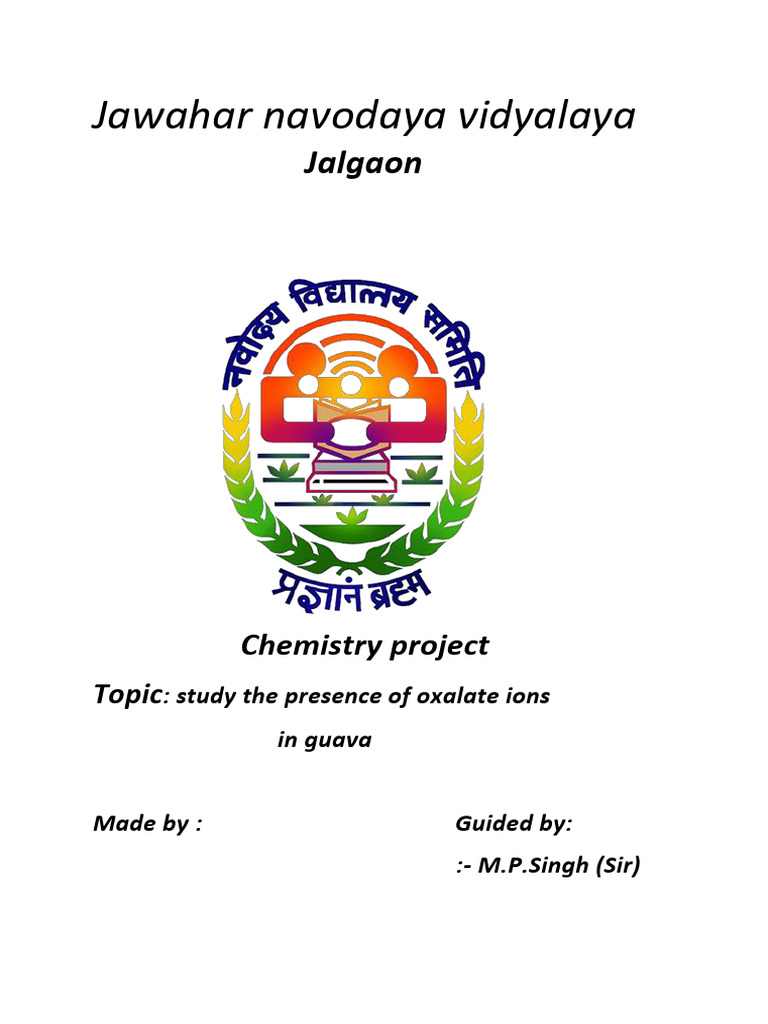 Investigatory project formate chemistry formate pdf