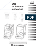 Instruction Manual: Shimadzu Analytical Balance
