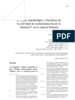 Biologia Patobiologia Bio Clinic A de La Actividad de Oxido Reduccion de La Vitamina C en Especie Humana