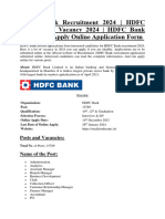 HDFC Bank Recruitment 2024 Notification - 231219 - 133601