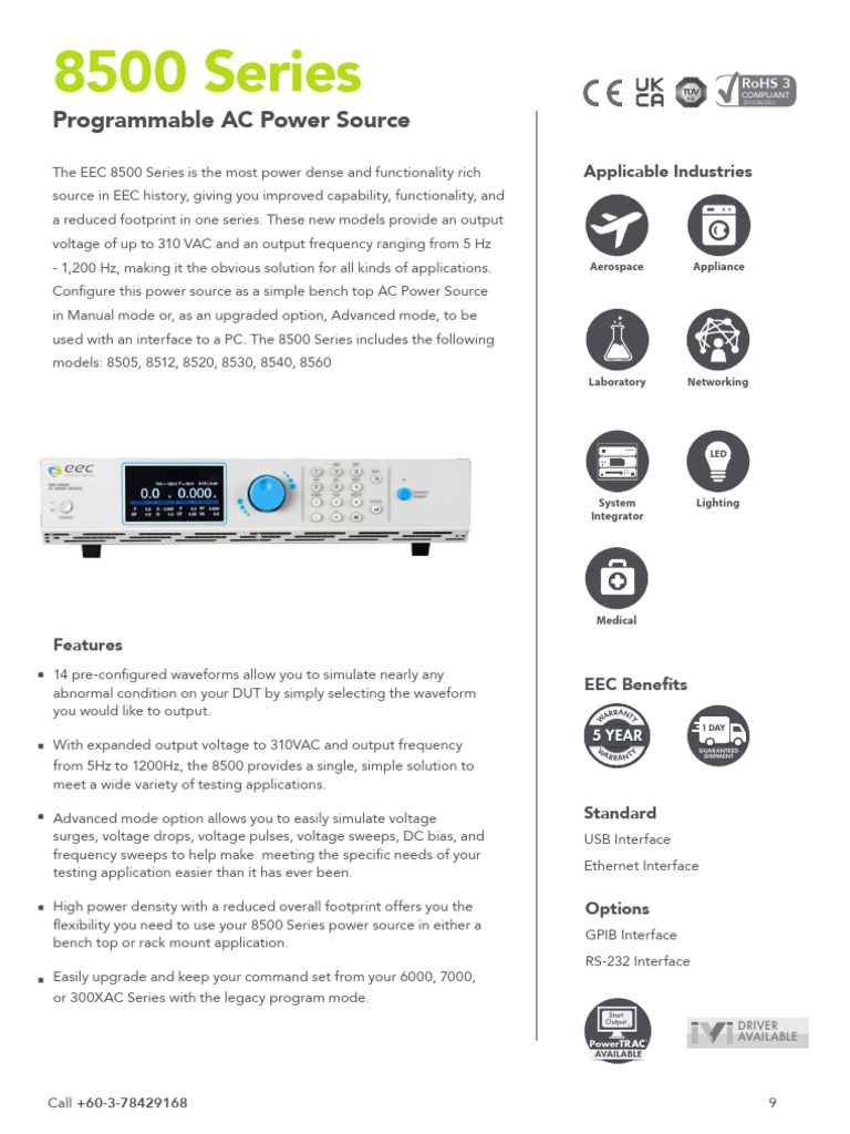 8500-Datasheet 20230509 | PDF | Alternating Current | Usb