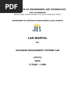 DBMS Lab Manual R20