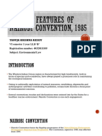 Salient Features of Nairobi Convention, 1985 - Present