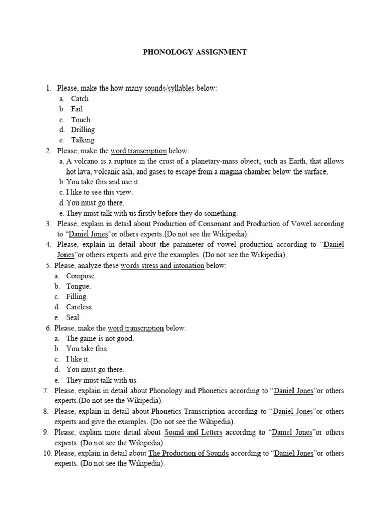 PHONOLOGY ASSIGNMENT (Khusus) | PDF