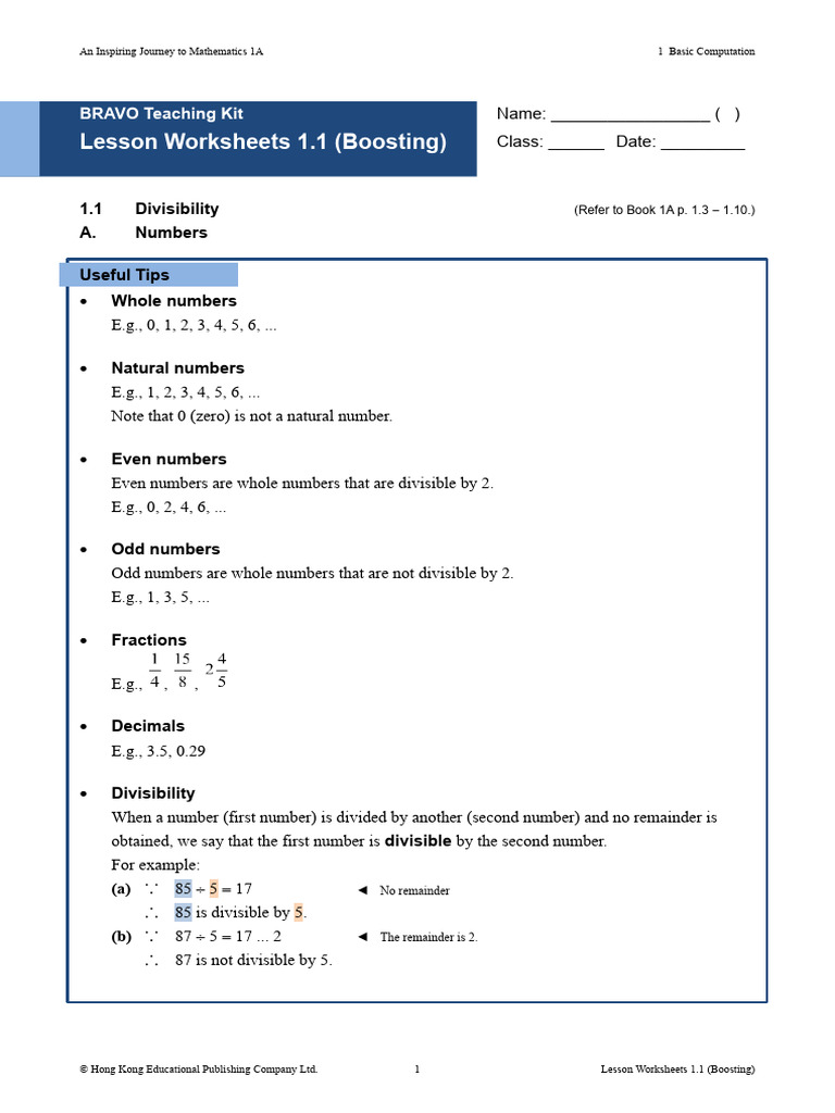 LesssonWS Boosting 1A CH01 1.1 S E | PDF