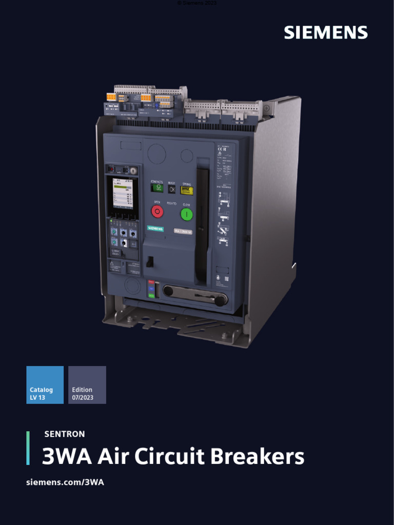 Siemens SENTRON 3WA Breakers Catalog 2023 | PDF