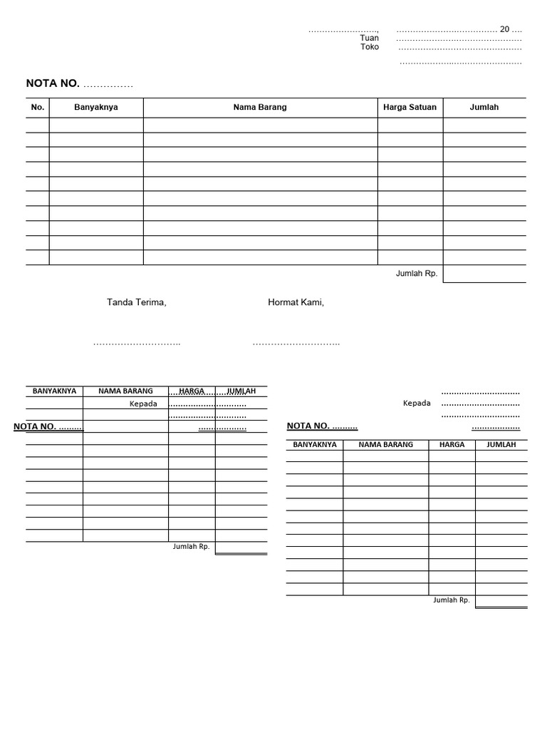 Template Nota Word 3 by Appasih Com (Satu) PDF