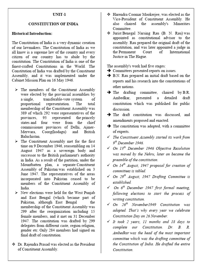 Introduction to Constitution of India PDF