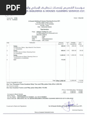Ex galss cleaning invoice Mar-20