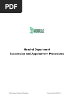 HRX001 HoD Succession & Appointment Procedures