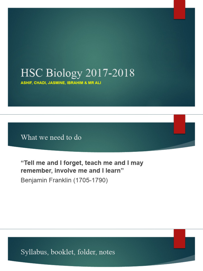HSC Biology 2017-2018 Study Guide | PDF | Cognition | Cognitive Science