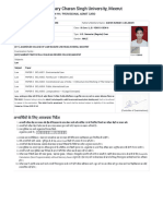 Admit Card - (Examinations 2022-23) Chaudhary Charan Singh University, Meerut