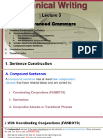 Lecture 5 - Technical Writing - Advanced Grammars