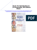 Test Bank For An Introduction To Theories of Personality 8th Edition Olson
