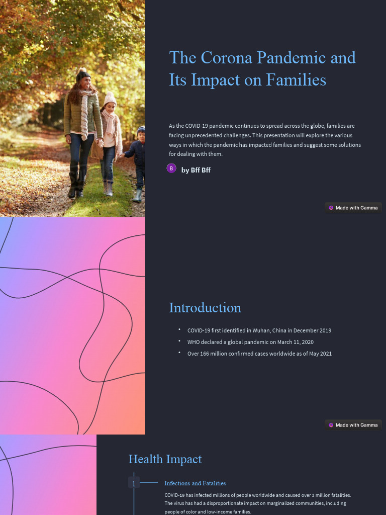The Corona Pandemic and Its Impact On Families | PDF