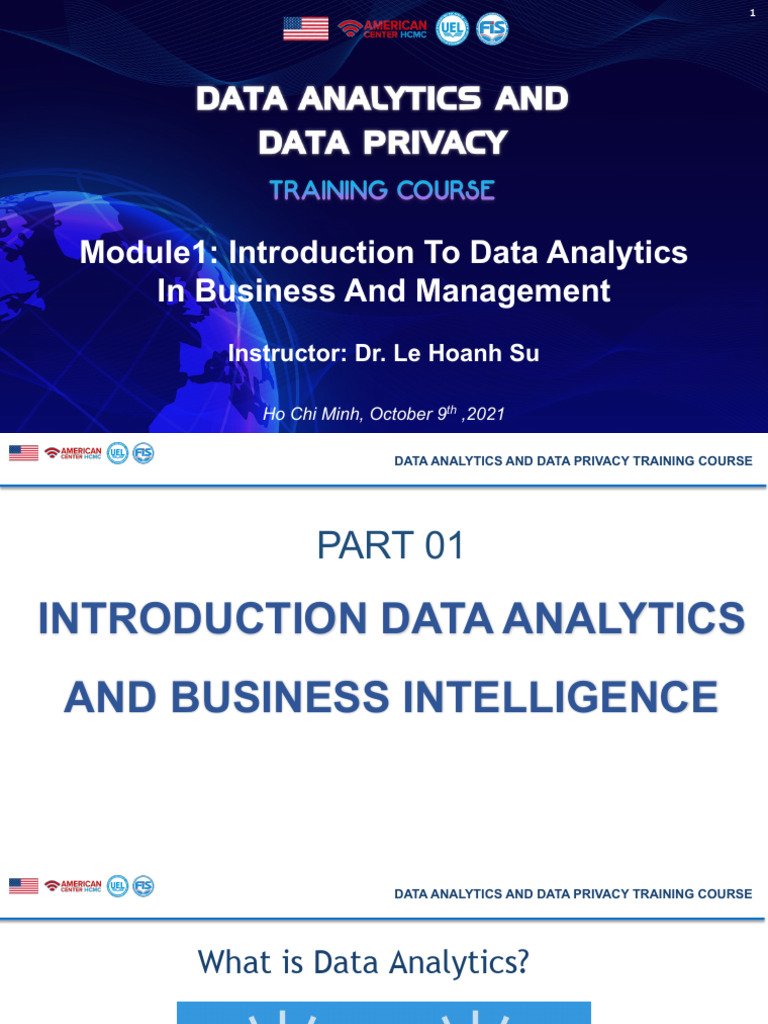 Lesson 01. Introduction To Data Analytics in Business and Management | PDF