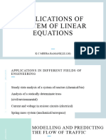 Applications of System of Linear Equations