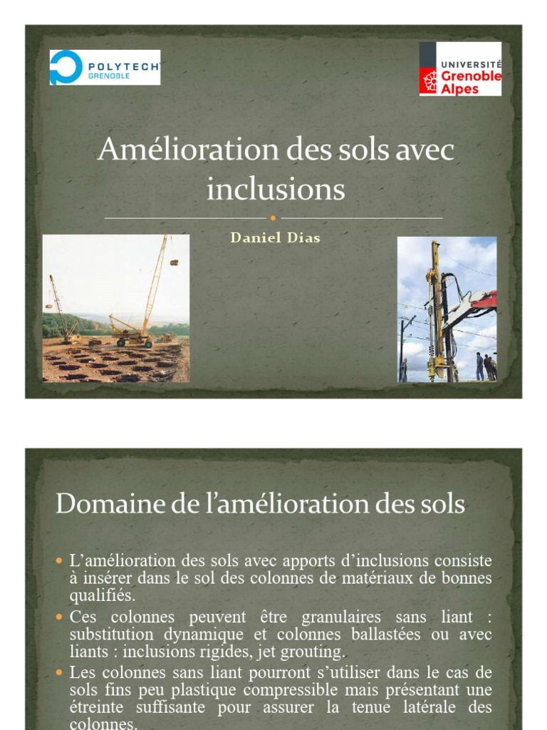 Renforcement de sol par inclusions rigides | PDF | Fondation ...