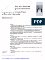 4-Les Hypercondylies Mandibulaires Éléments de Diagnostic Différentiel