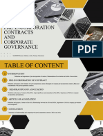 Pre-Incorporation Contracts AND Corporate Governance: MADE BY:Dasmeet, Manleen, Alisha, Tarunjot, Mansimran