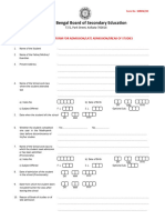 WBSE Addmission Form
