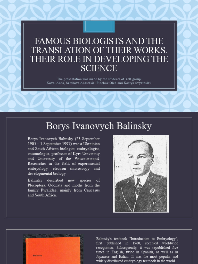 Notable Biologists and Their Contributions | PDF | Evolution | Natural ...