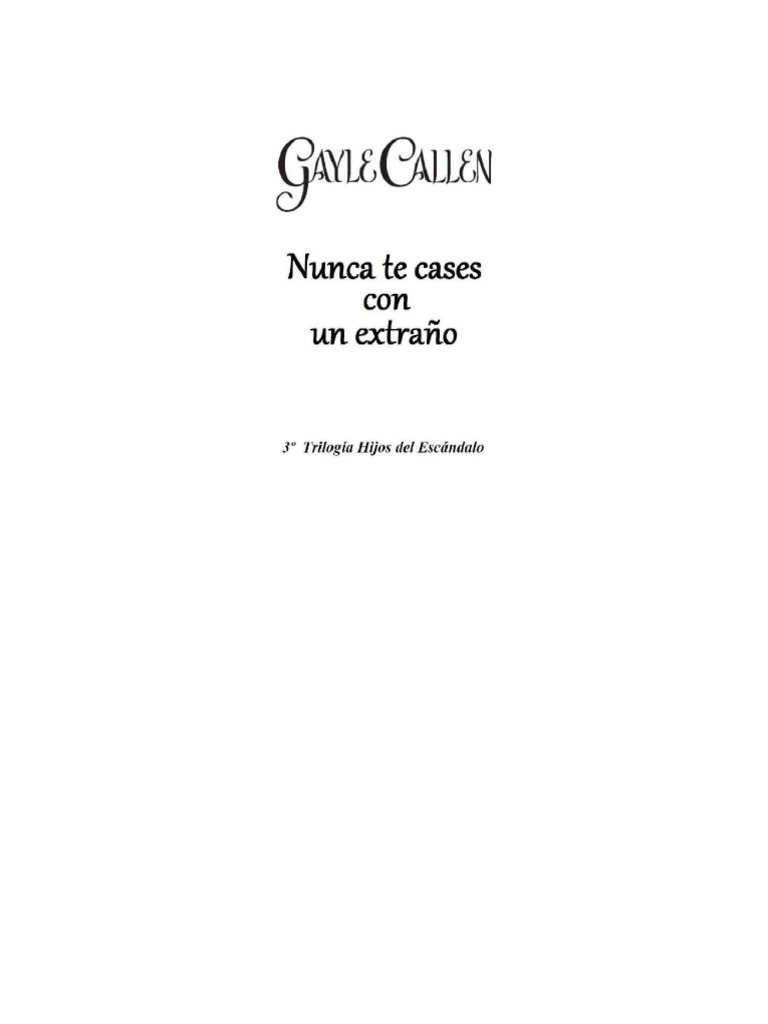 Nunca Te Cases Con Un Extraño.336 PDF Cadáver