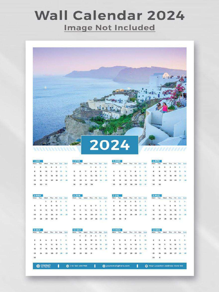 2024 Calendar PSD PDF